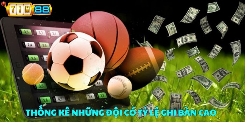 Thống kê những đội có tỷ lệ ghi bàn cao