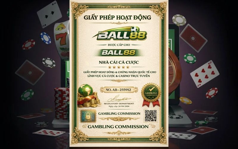 Giấy phép hoạt động ball88