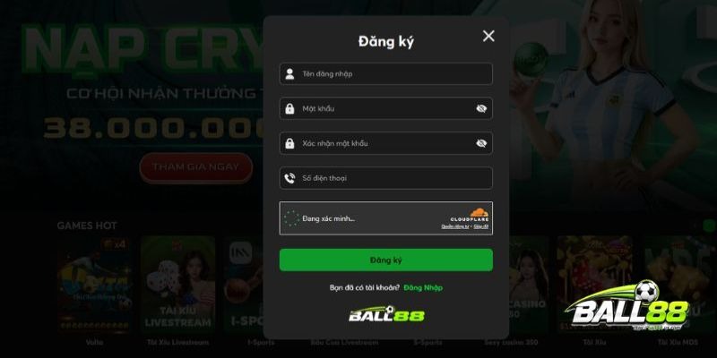 Quá trình đăng nhập nhà cái thể thao Ball88 nhanh chóng